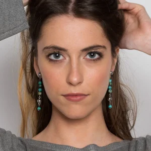 Pendientes Bola Turquesas